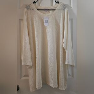 NWT Logo Layers By Lori Goldstein Semi Sheer Tunic